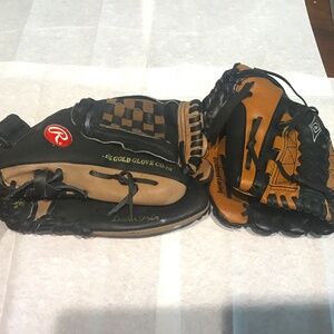 2 Baseball Gloves, L and M